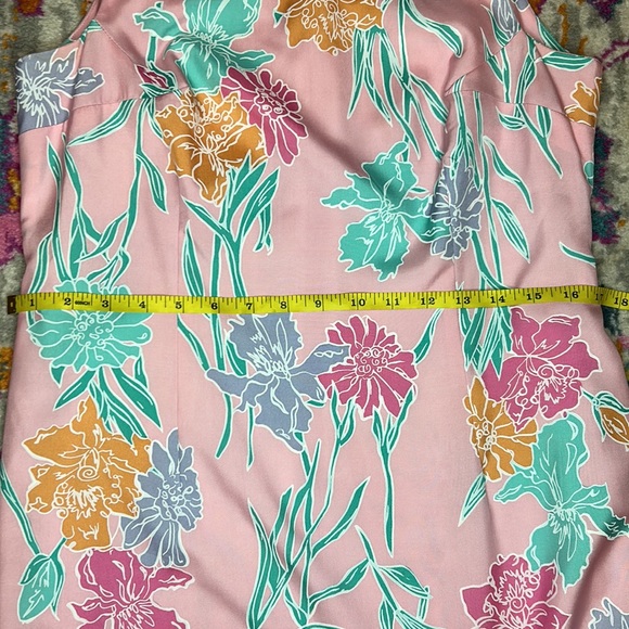 Lilly Pulitzer Vintage White Label 100% Silk Floral Maxi Dress NWOT Size 10 - Picture 8 of 9